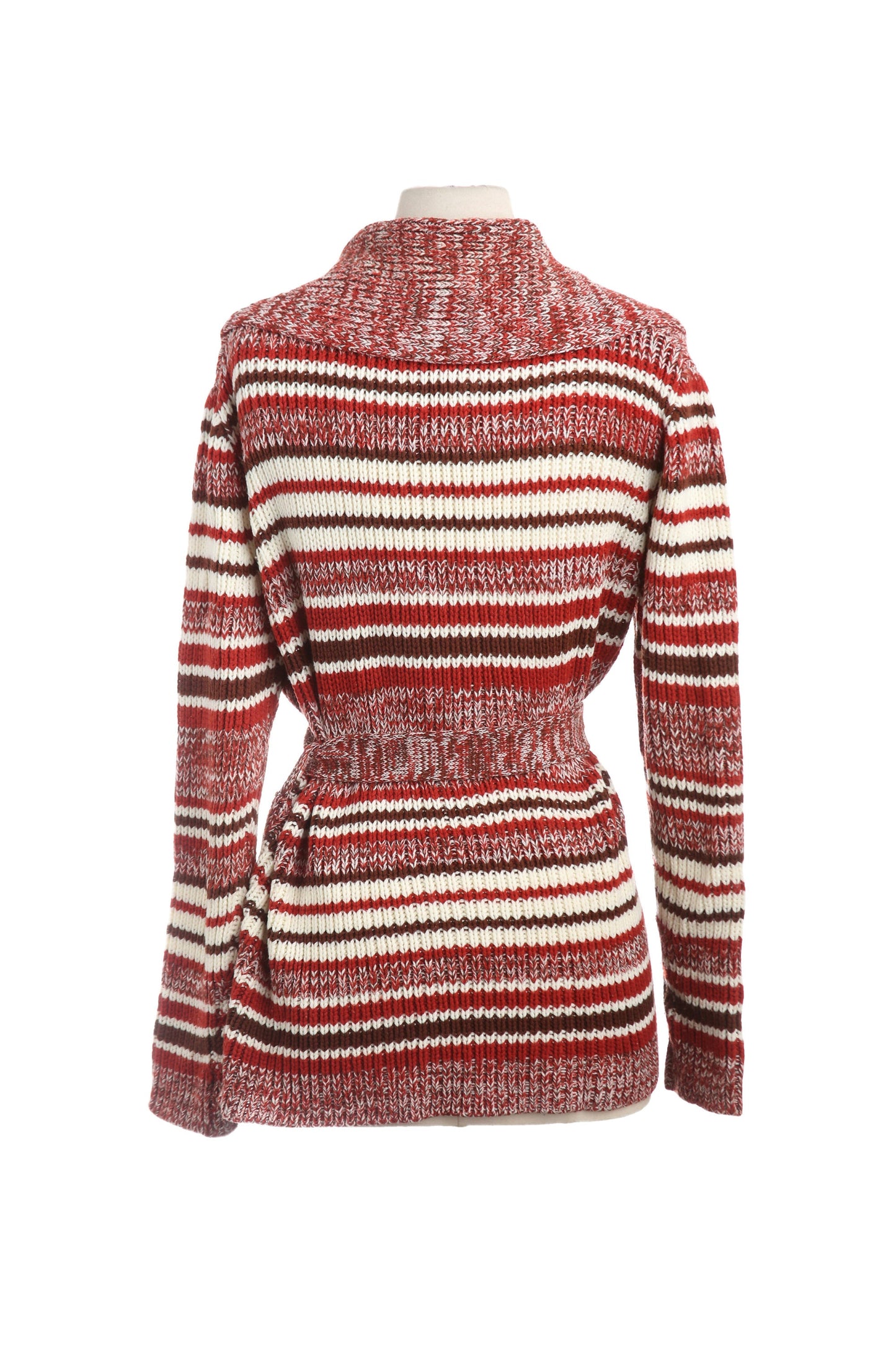 70s Women Open Sweater with Waist Belt by San Angelo - Made in Korea