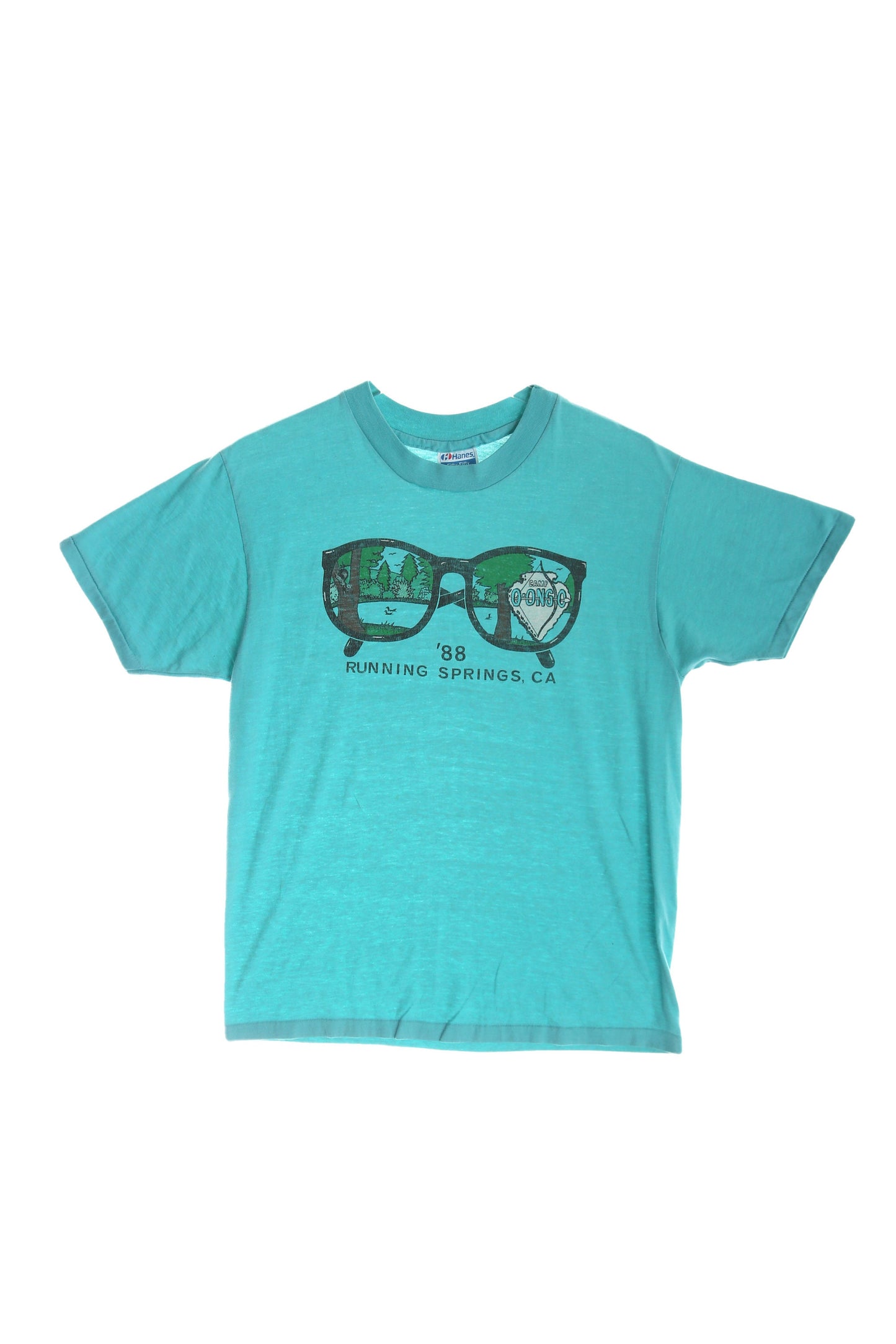 88 Running Springs CA Vintage Green Graphic T-shirt