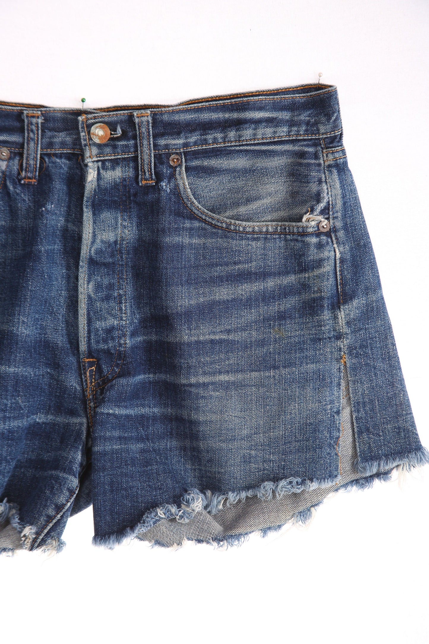 Vintage Levi's Denim Short - Single Stitch - Indigo - Estimated Era 1960's - 1970's