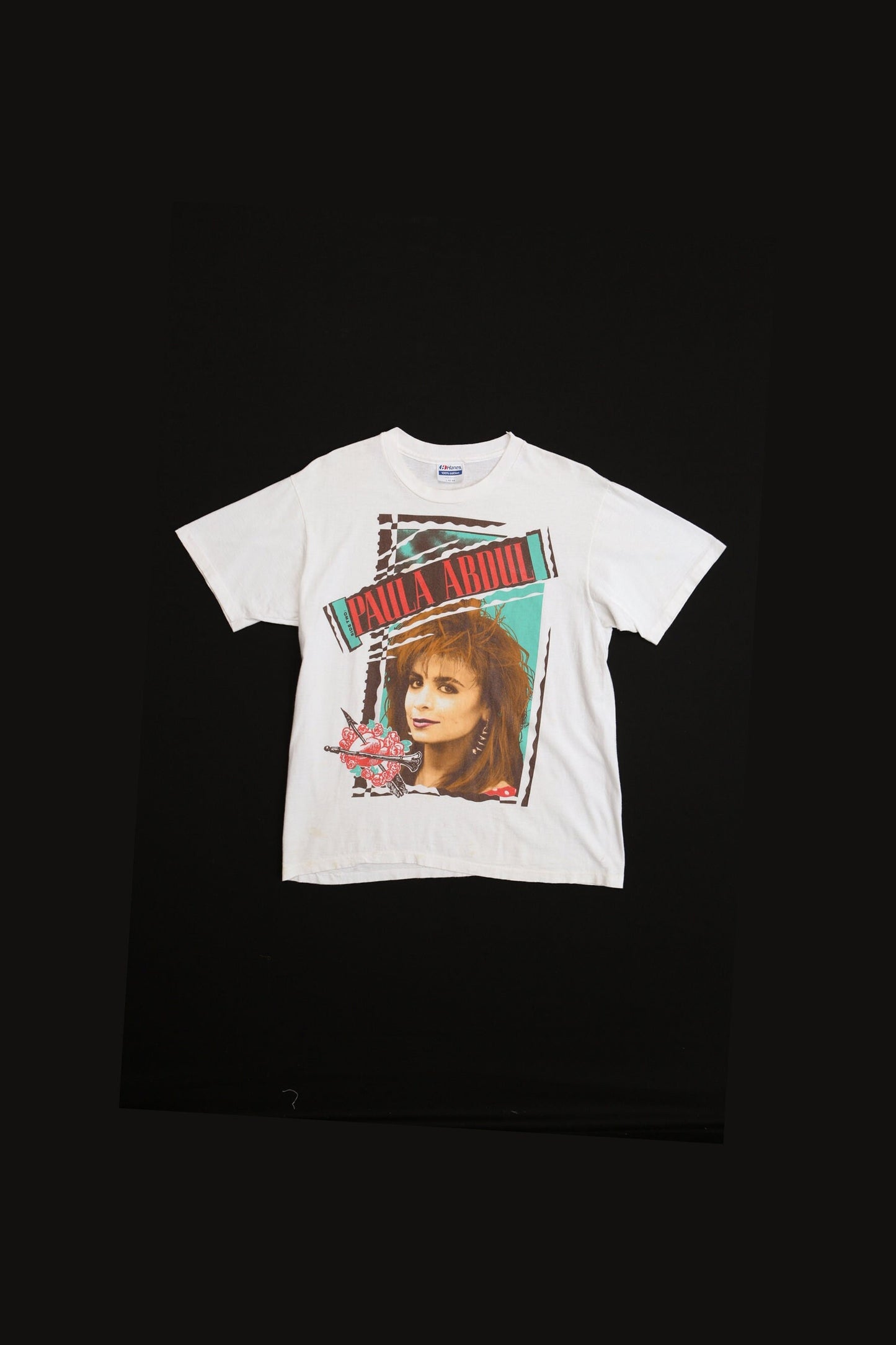 Side Two Paula Abdul Music White Graphic Shirt