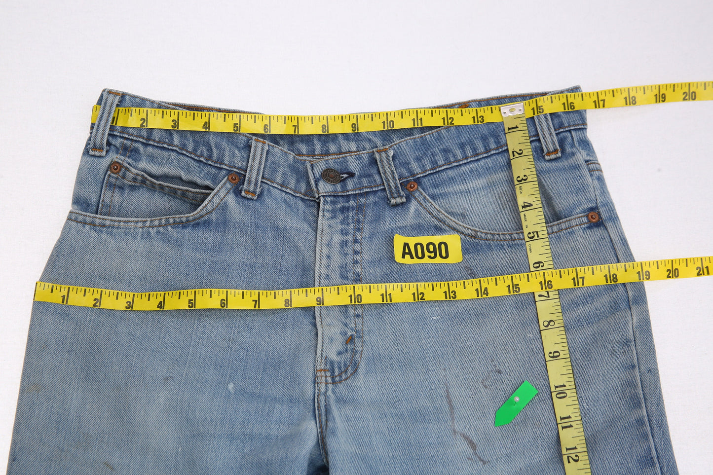 Vintage 517 Levis Denim Pants - Orange Tab - Light Wash - Estimated Era 70s - 80s