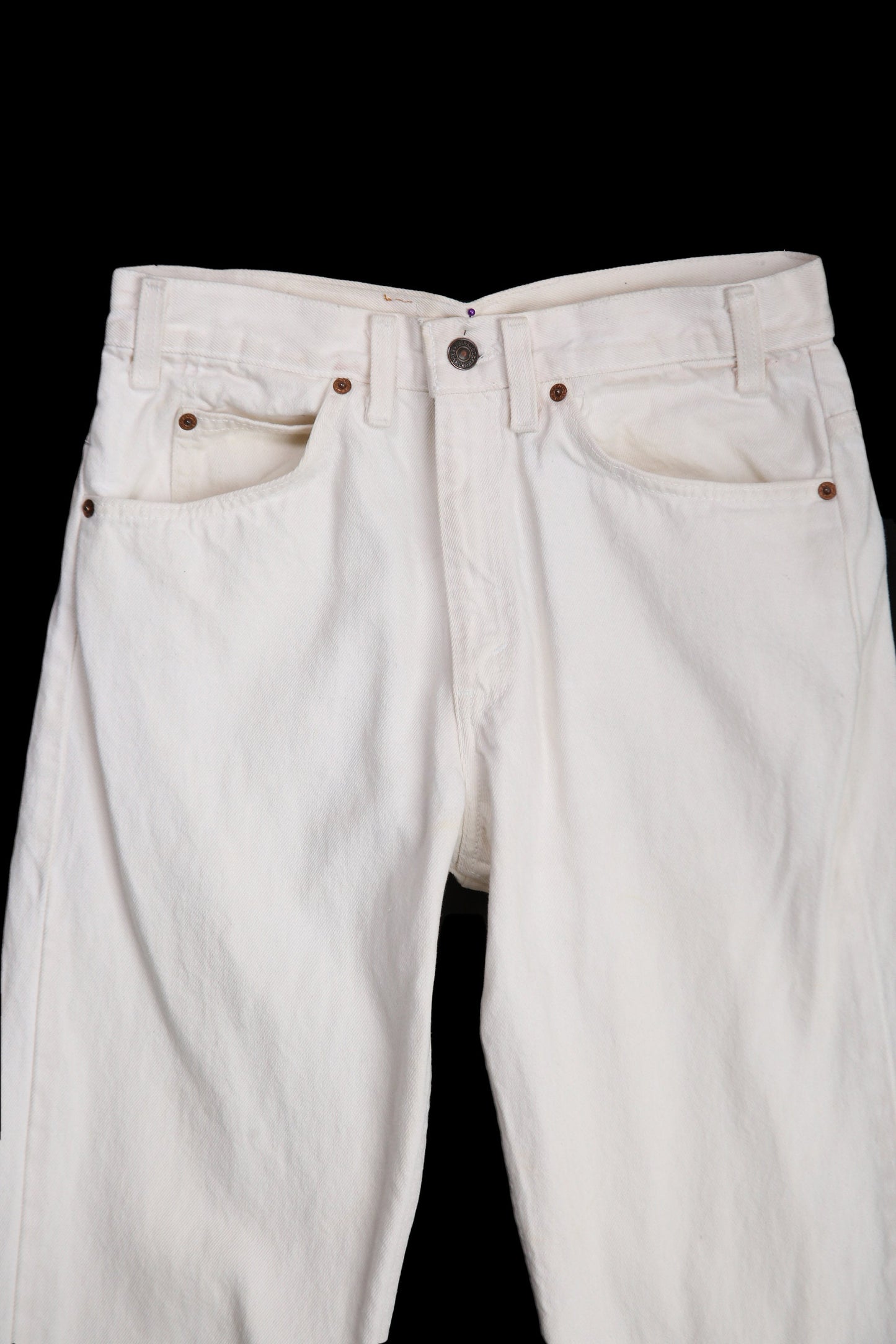 Vintage White Levis Jeans - Esytimated Era 1980's - 1990's