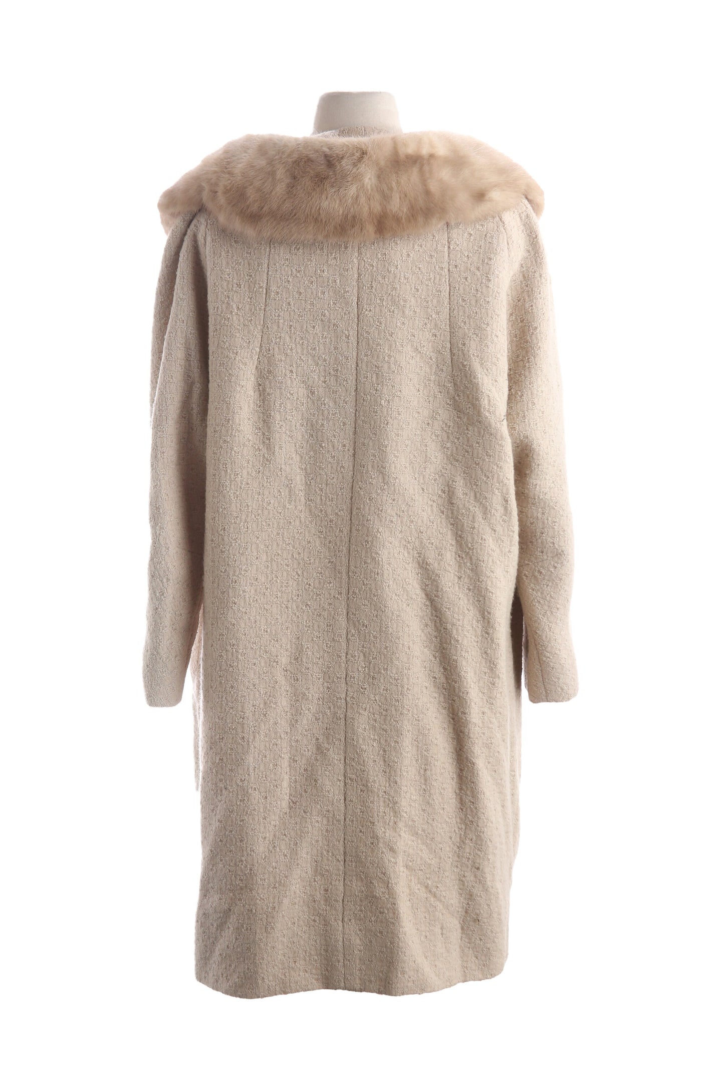 Vintage Women Casual Winter Coat with Fur Collar