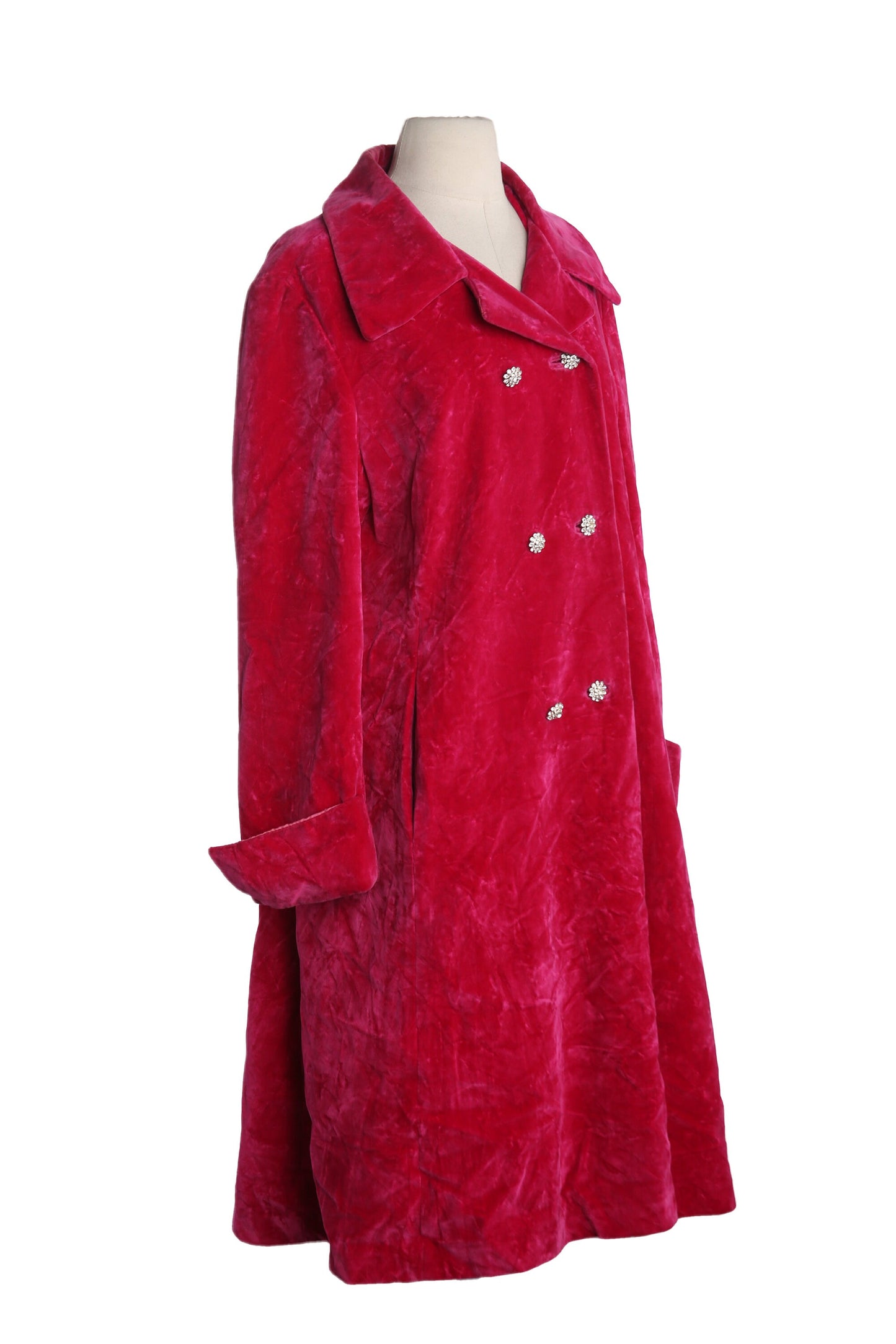 Vintage Women's Red Winter Coat by Bullock's Wilshire - Estimated Era 1950's - 1960's