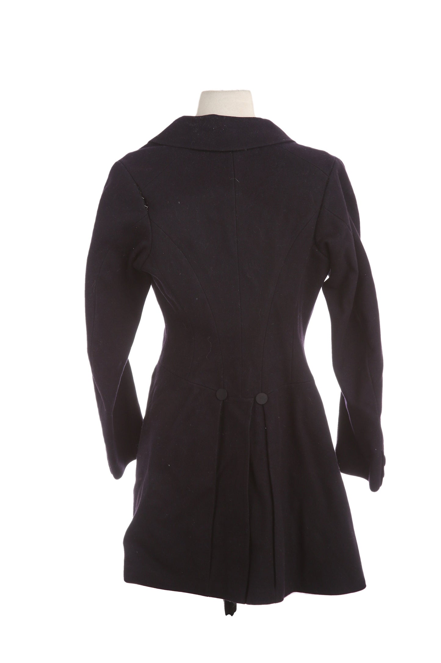 Vintage Women Black Winter Coat - Estimated Era 1920's - 1940's