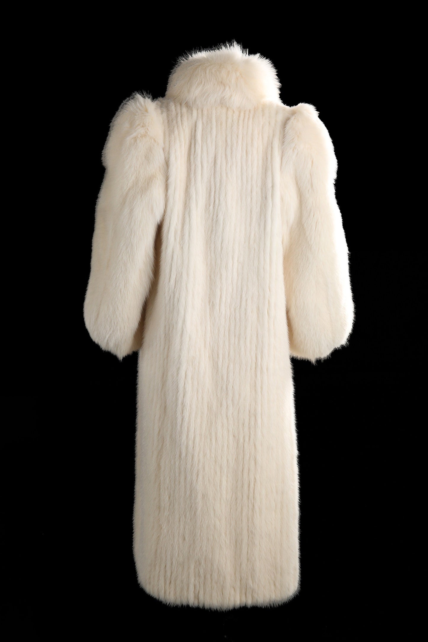 Vintage Women White Fur Coat - Estimated Era 1950's - 1970's