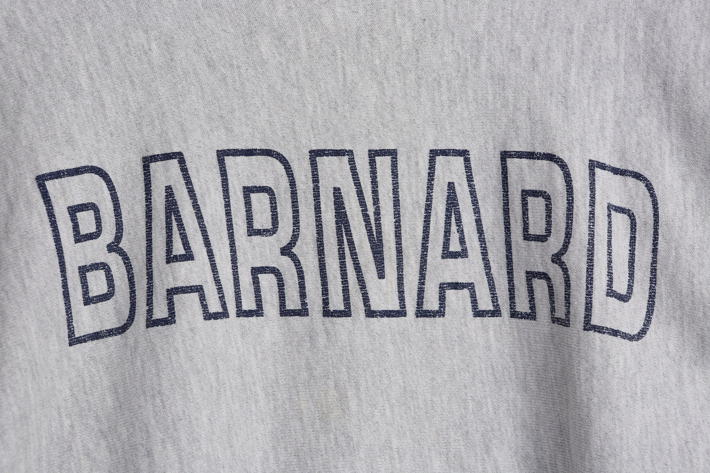 Vintage Gray Champion Crew Neck Sweatshirt with Barnard Print - Estimated Era 1980's - 1990's