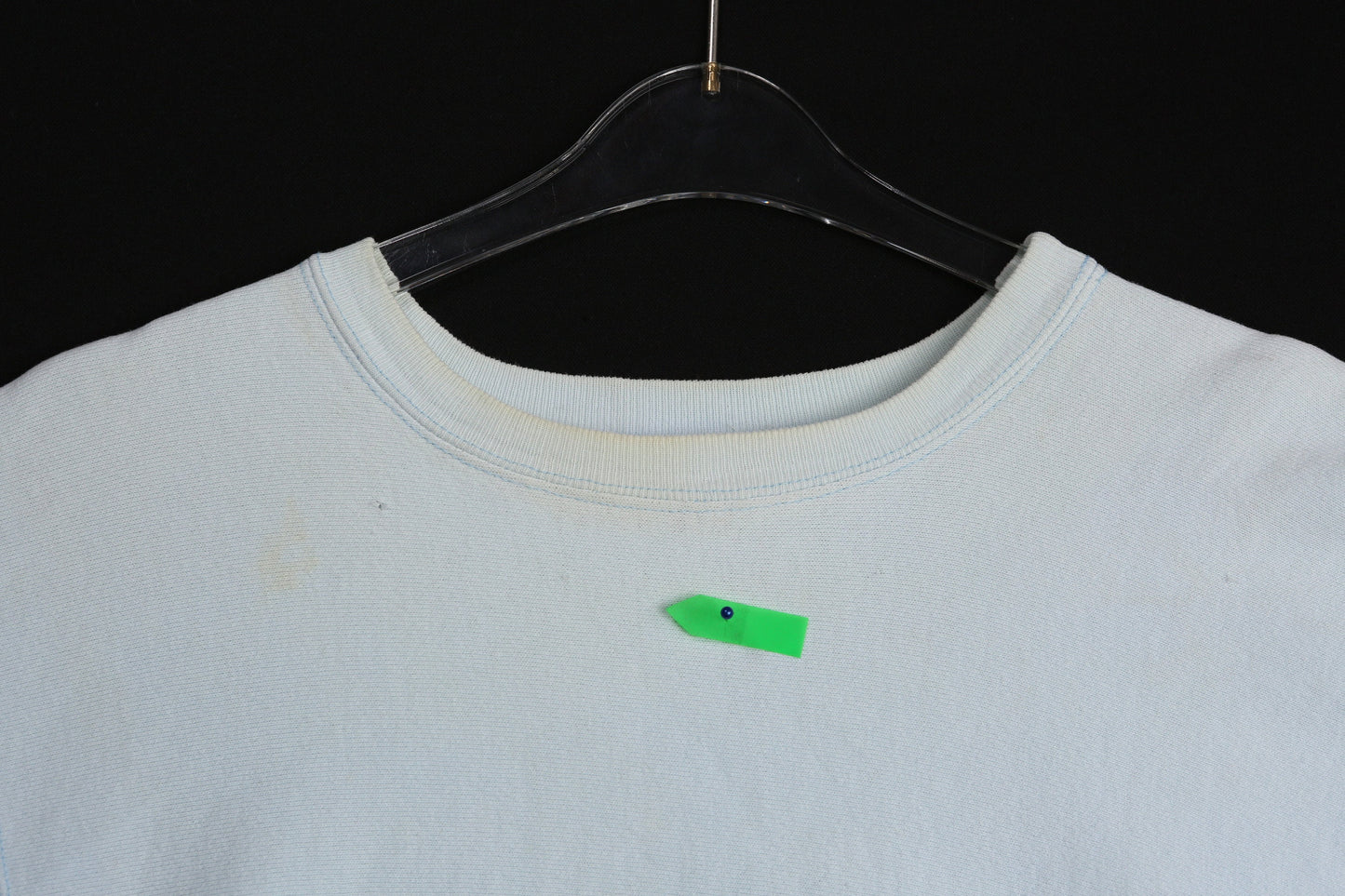 Vintage Light Blue Champion Crew Neck Sweatshirt - Estimated Era 1980's - 1990's