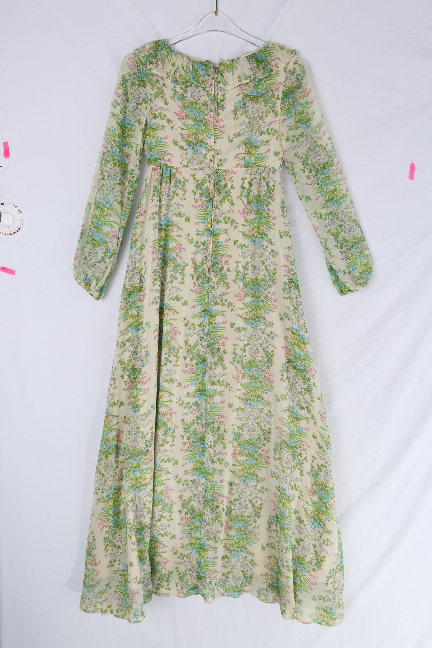70s Floral Print Cotton Summer Dress - Prairie Style By This is Yours San Francisco