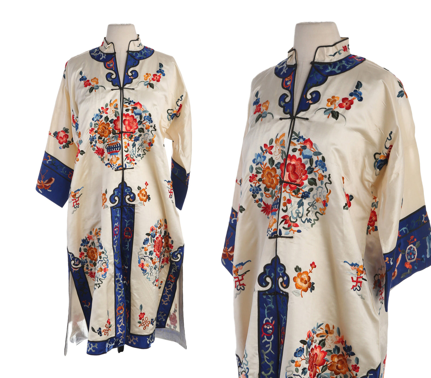 Vintage Chinese Cheongsam Embroidered Robe