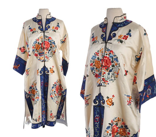 Vintage Chinese Cheongsam Embroidered Robe