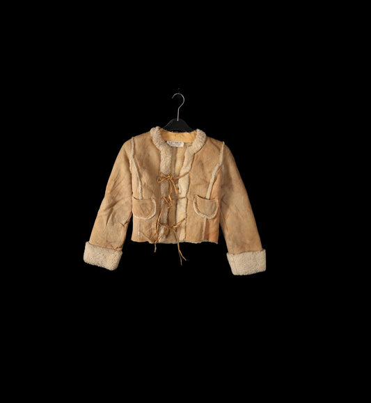 Vintage Women's Brown Shearling Jacket - Estimated Era 1970's - 1980's