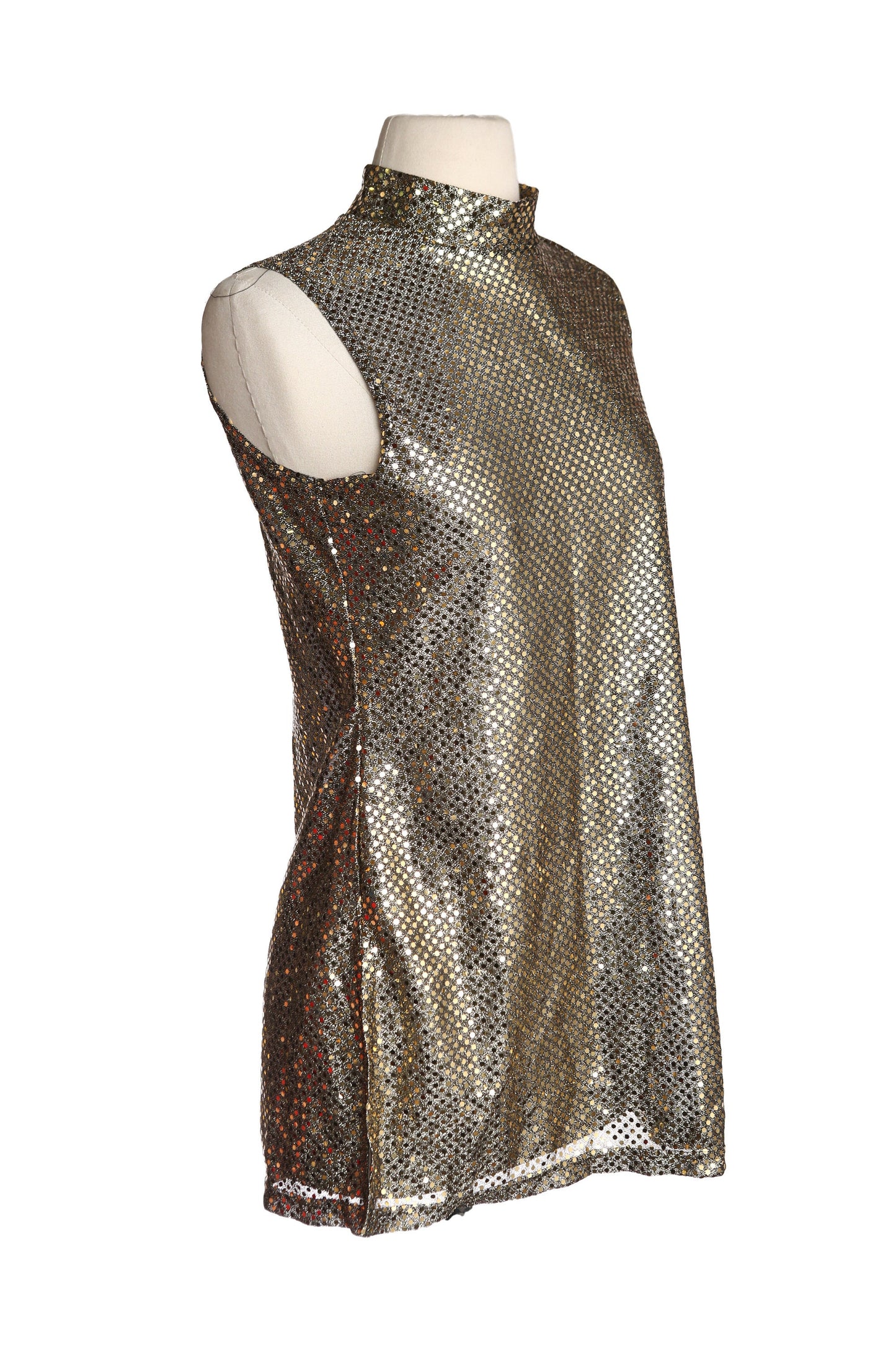 Vintage Women's Metallic Evening Dress by CC Basics - Made in USA - Vintage Size Medium - Estimated Era 1980's - 1990's