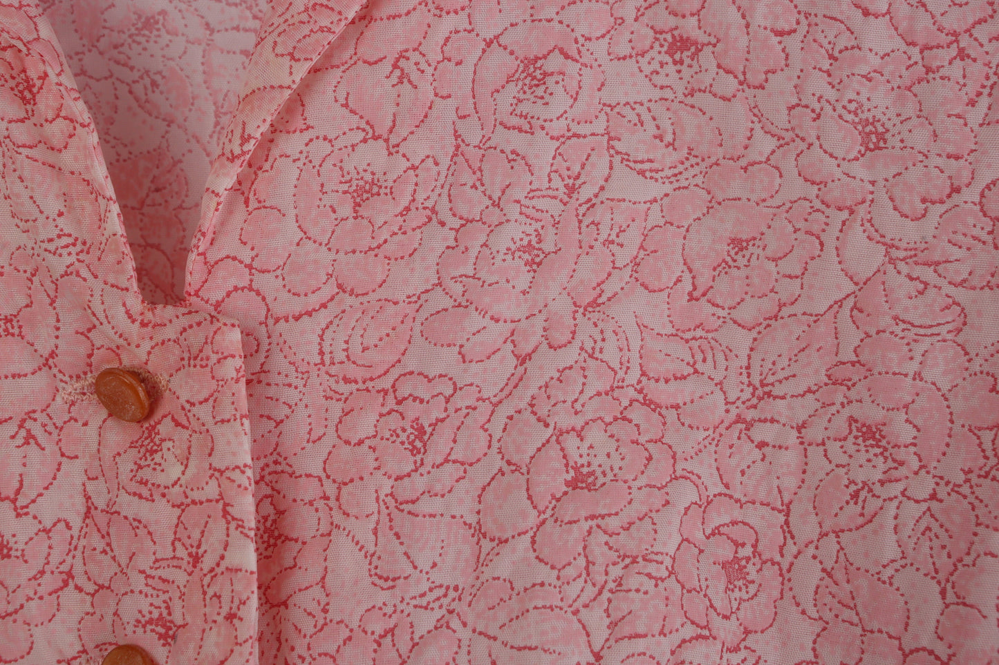 50's Women Floral Print Pink Short Sleeve casual/Summer Dress