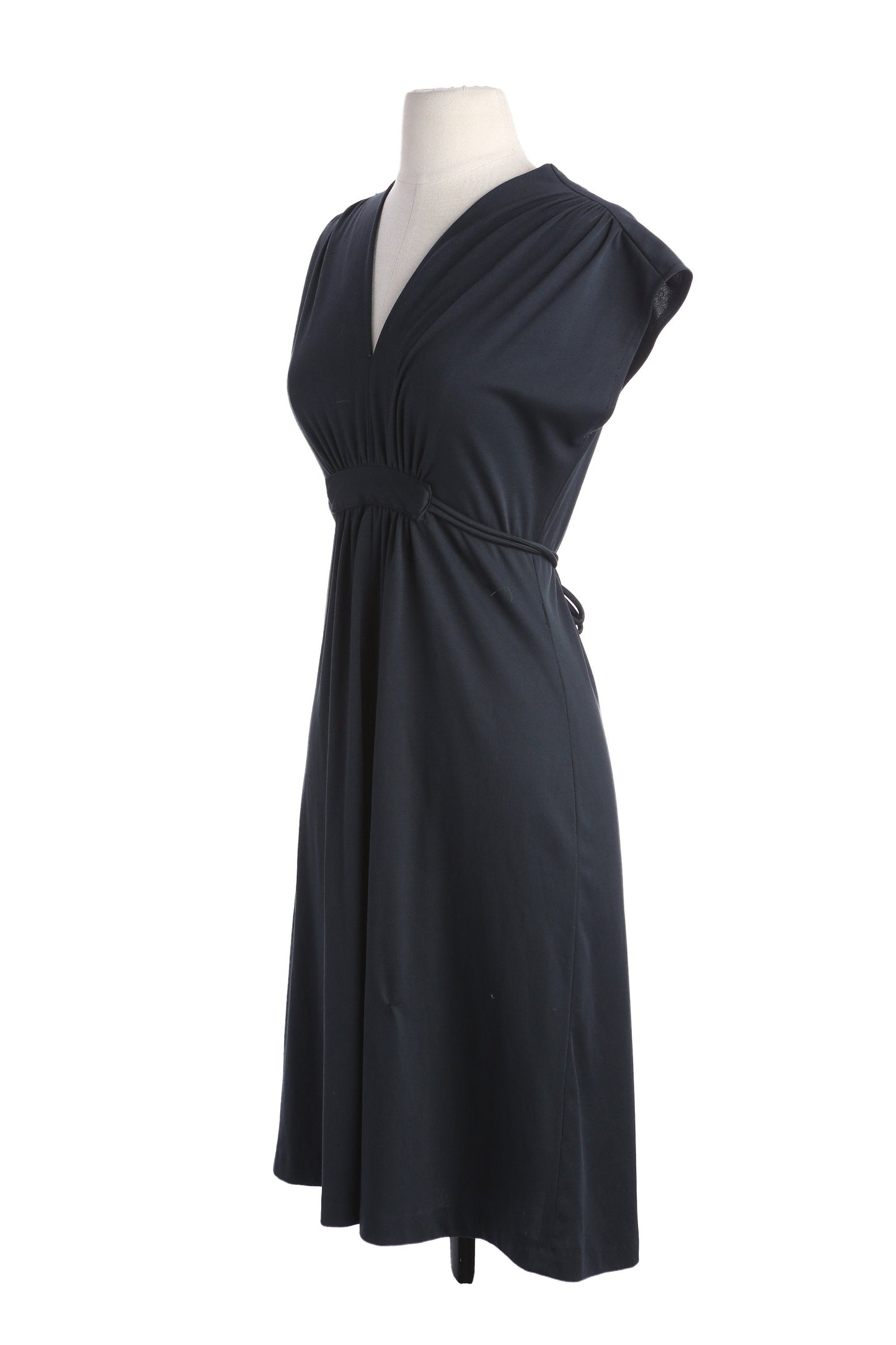 70s Women Blue Casual Polyester Sleeveless Dress by OOPS California