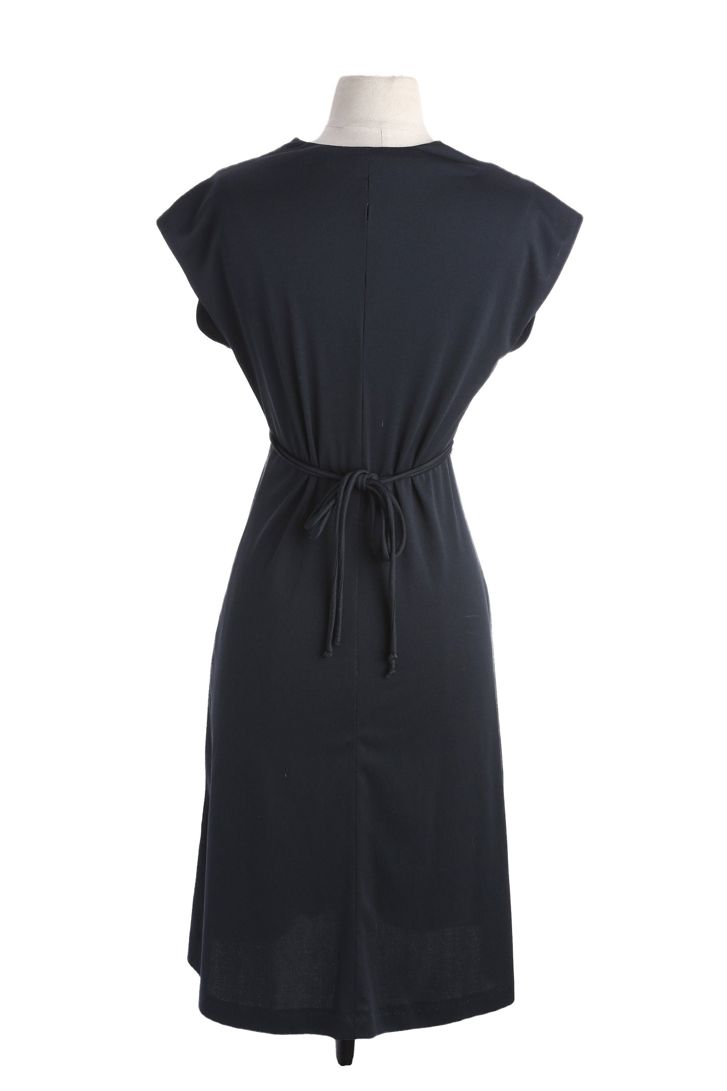 70s Women Blue Casual Polyester Sleeveless Dress by OOPS California