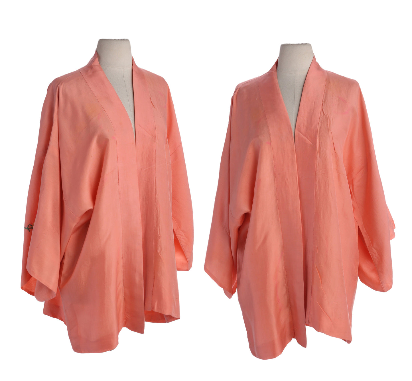 Vintage Pink Back Embroidered Kimono Robe