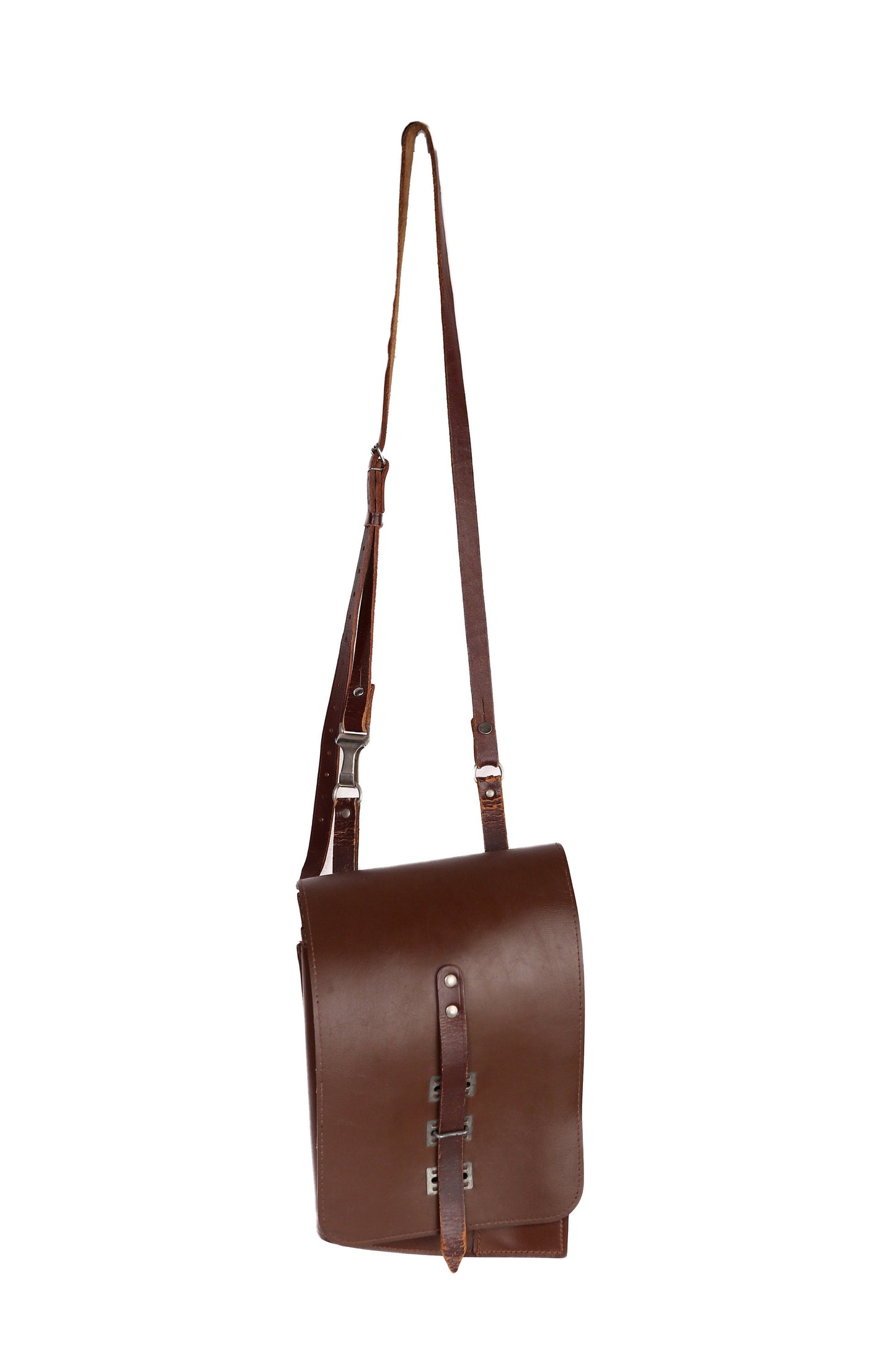 Vintage Leather Mapping Strap Bag