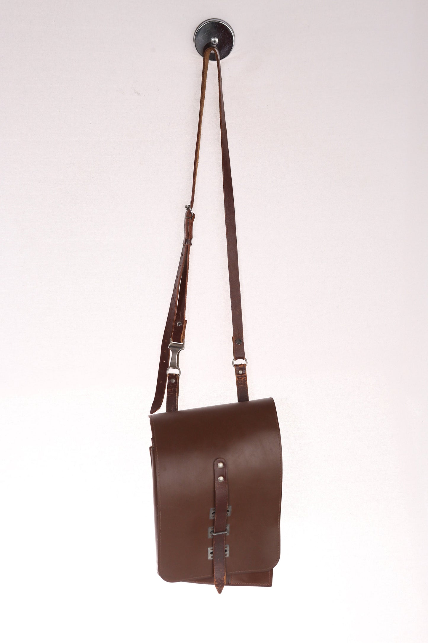 Vintage Leather Mapping Strap Bag