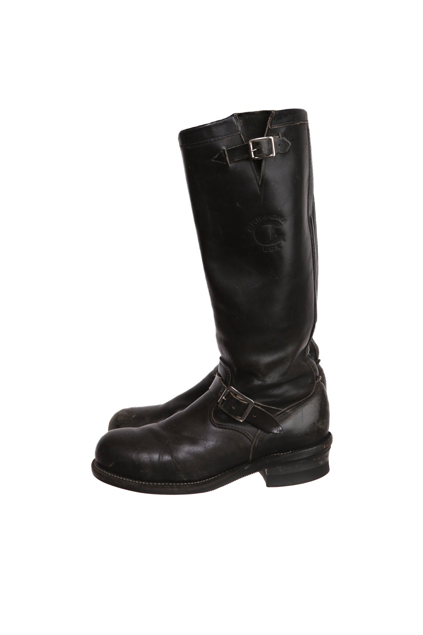 Vintage Chippewa high Top Black Engineering Boots - Steel Toe