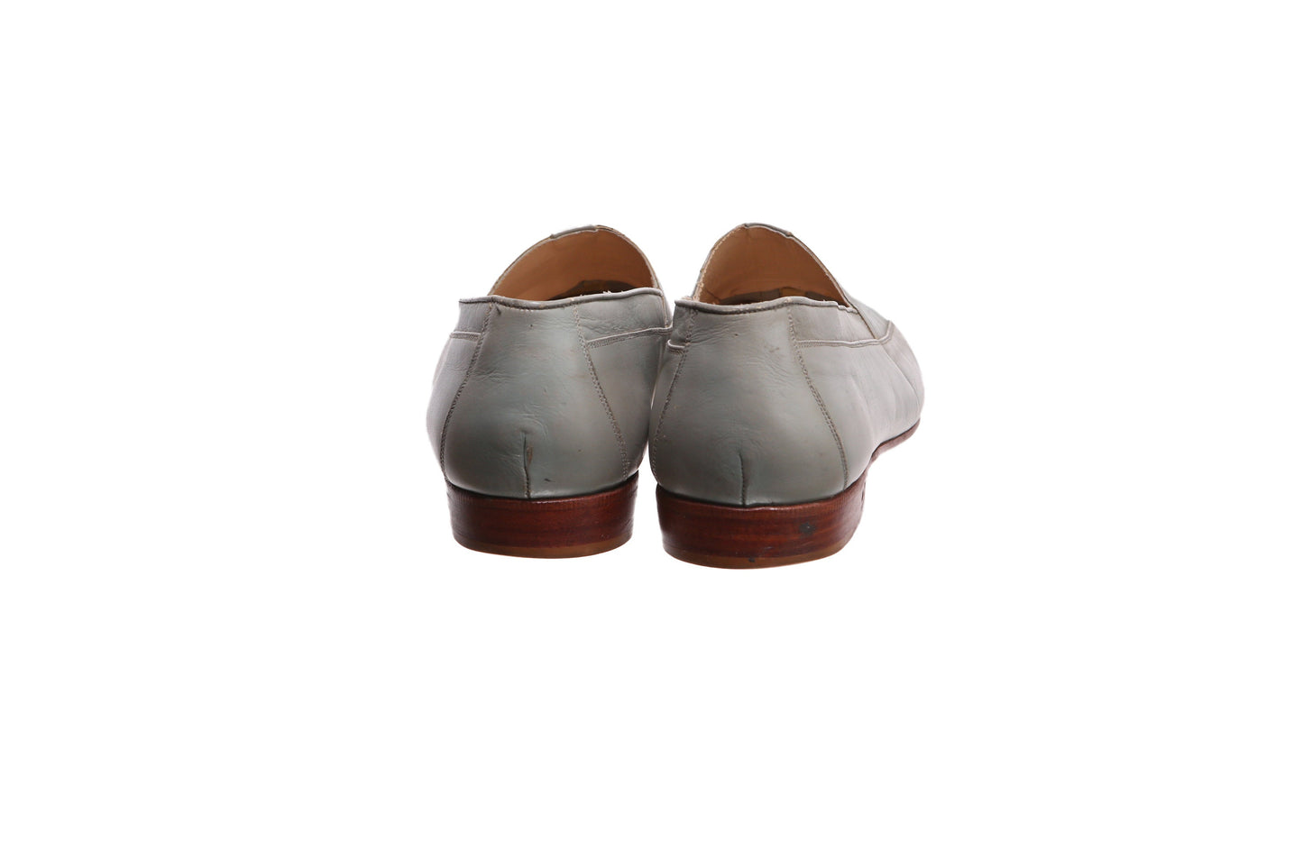 Vintage Gray Loafer Leather Shoes - Est Era 1970's - 1990's - Size 9.5