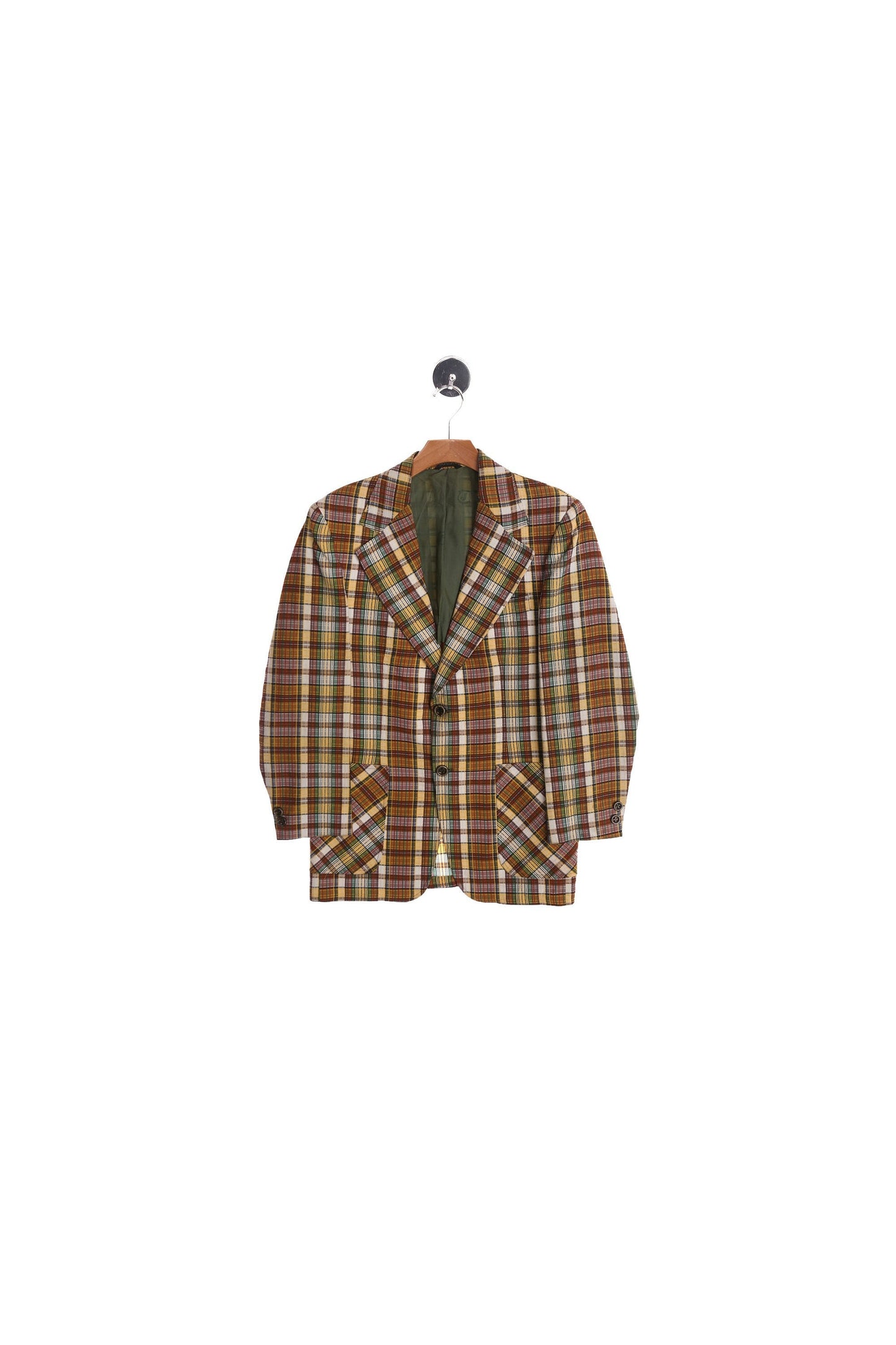 Men Plaid Casual Blazer - Era 60's - 70's