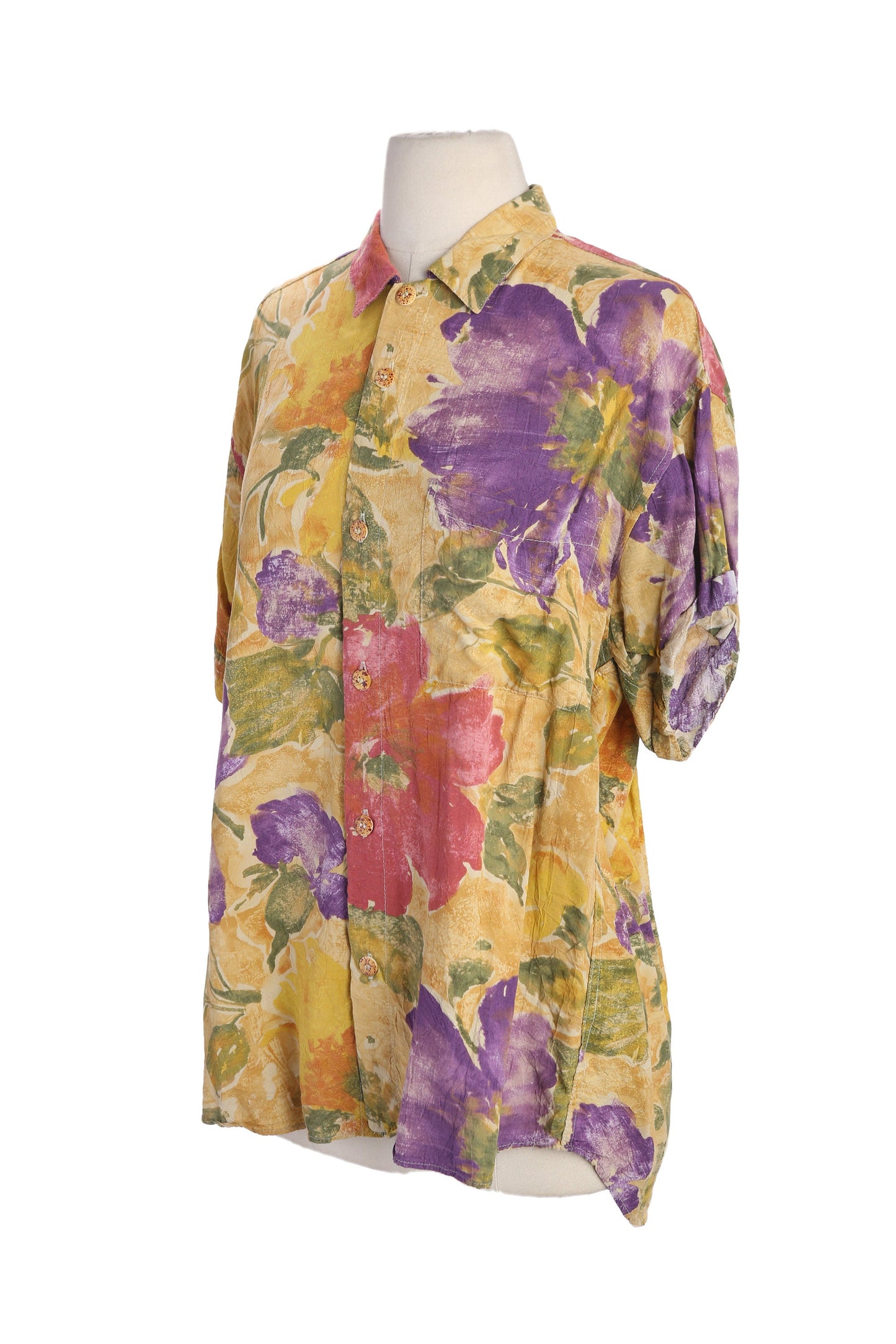 Vintage Jam's World Men's Floral Print Rayon Shirt