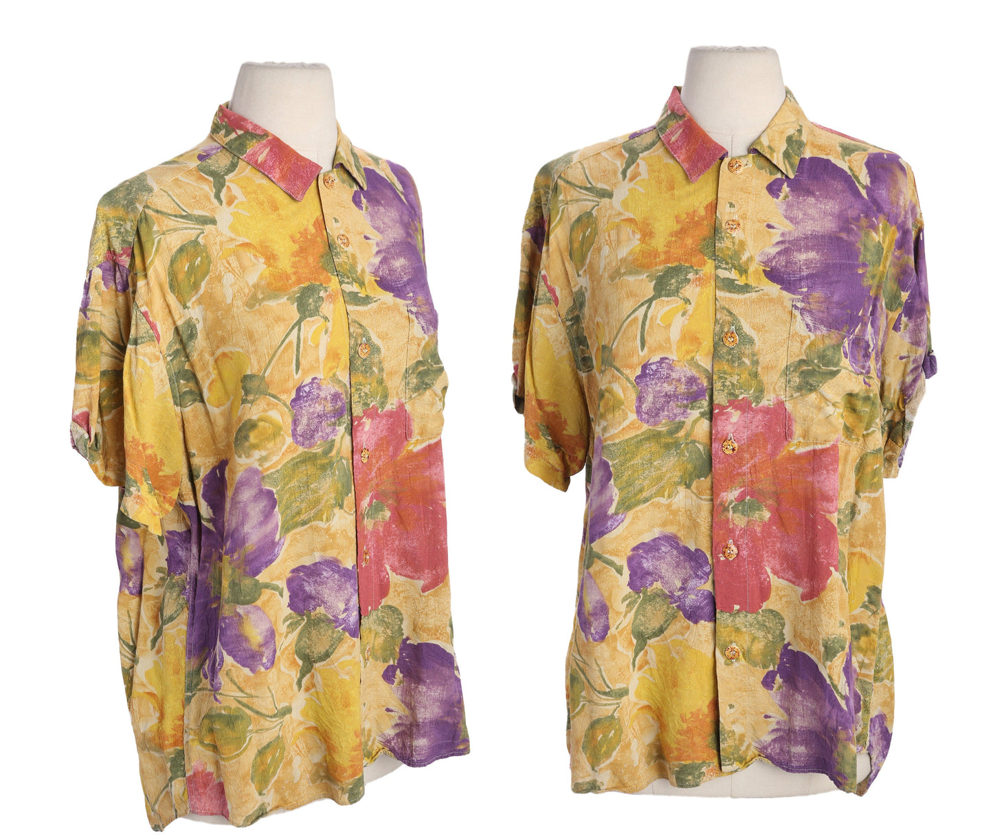 Vintage Jam's World Men's Floral Print Rayon Shirt