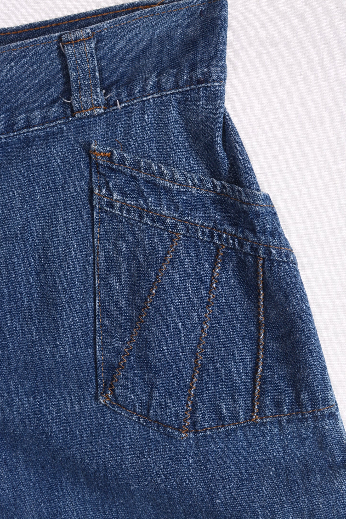 Vintage Women Blue High Waist Shorts - Est Era 70s - 80s