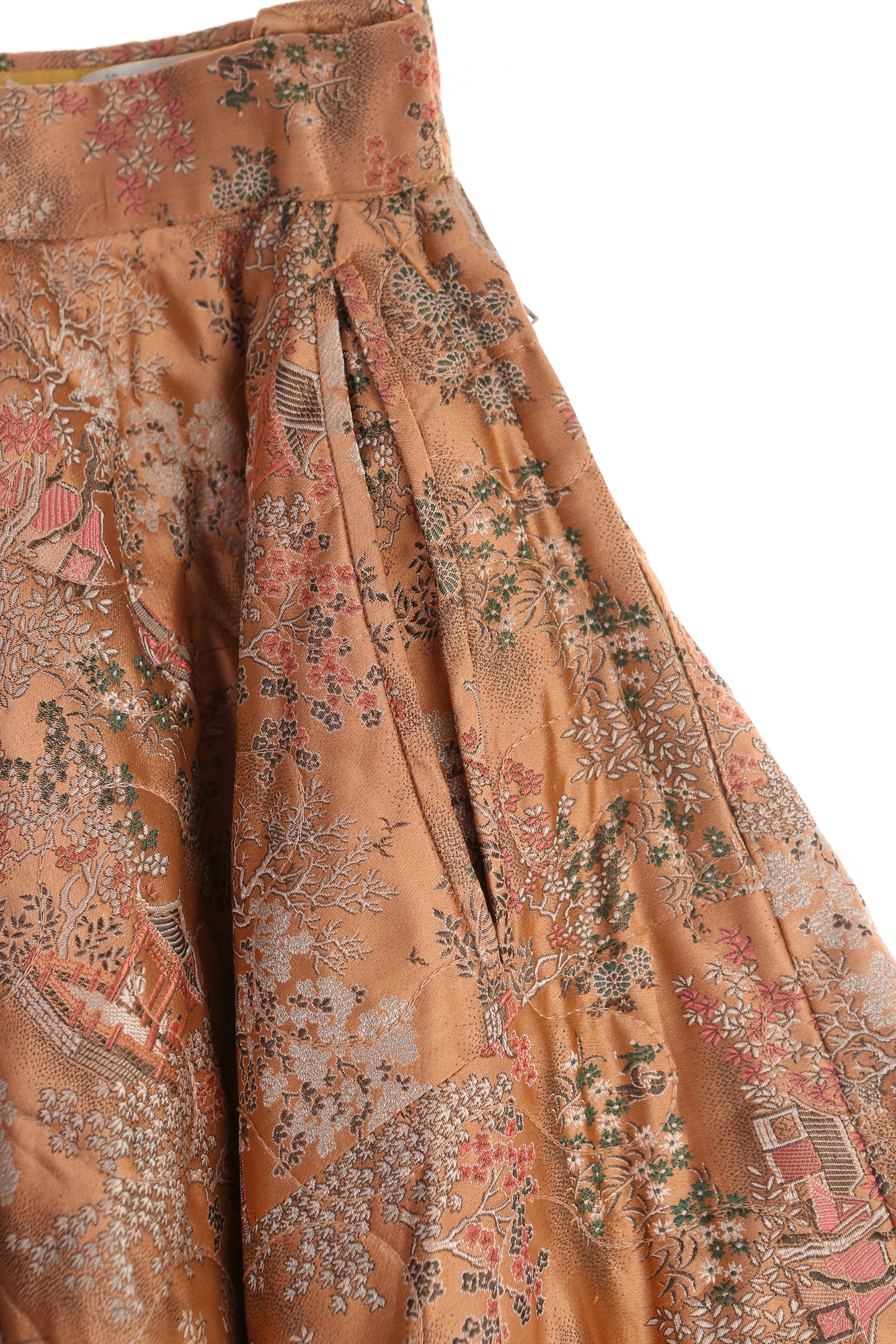Vintage Women Brocade Circle Skirt by Barbara Barondess Mac Lea Designed for David Crystal - Estimated Era 1940's - 1950's
