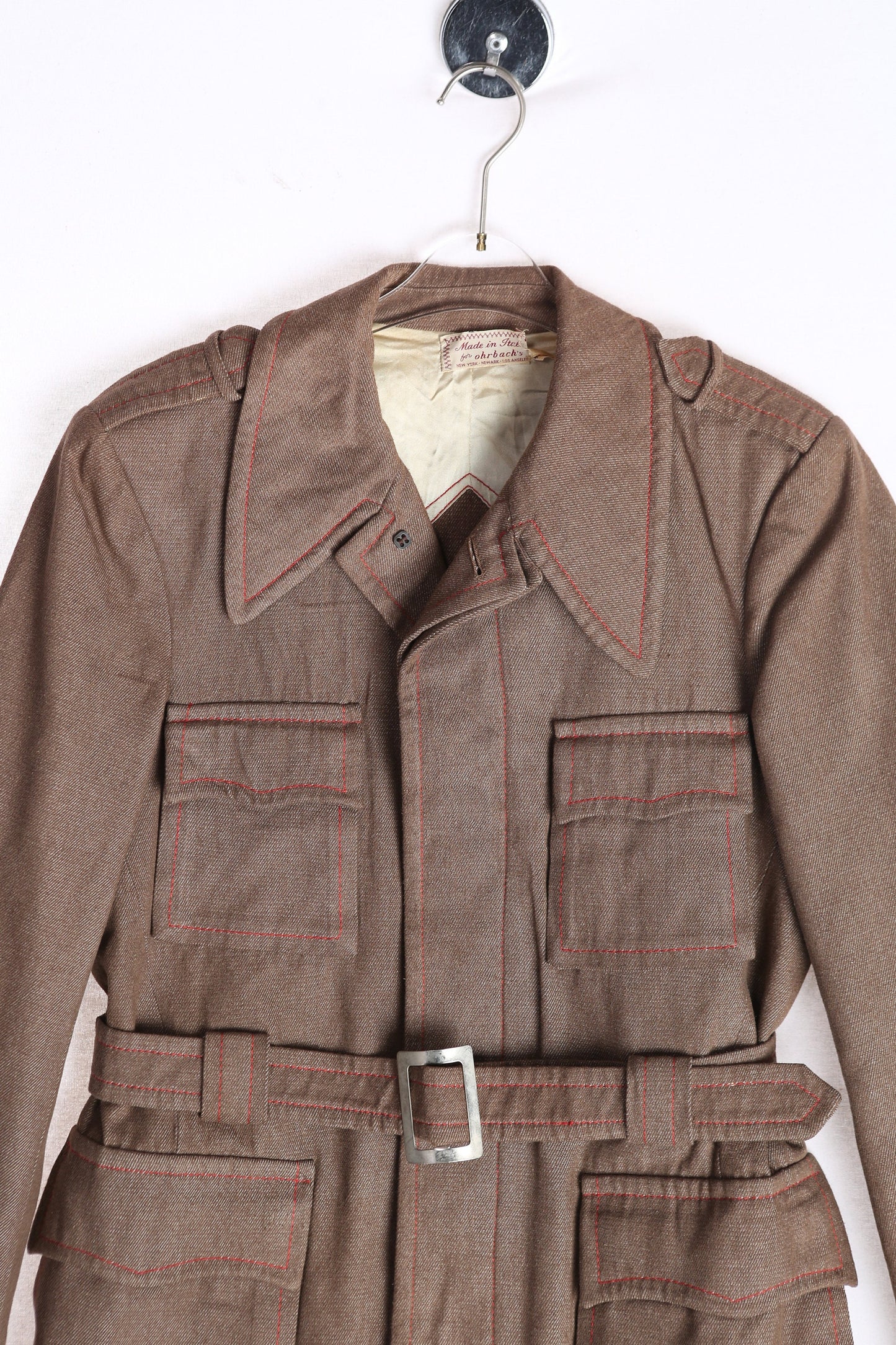 Vintage Men Brown Suit Made in Italy for Ohrbach's - Estimated Era 1960's - 1970's