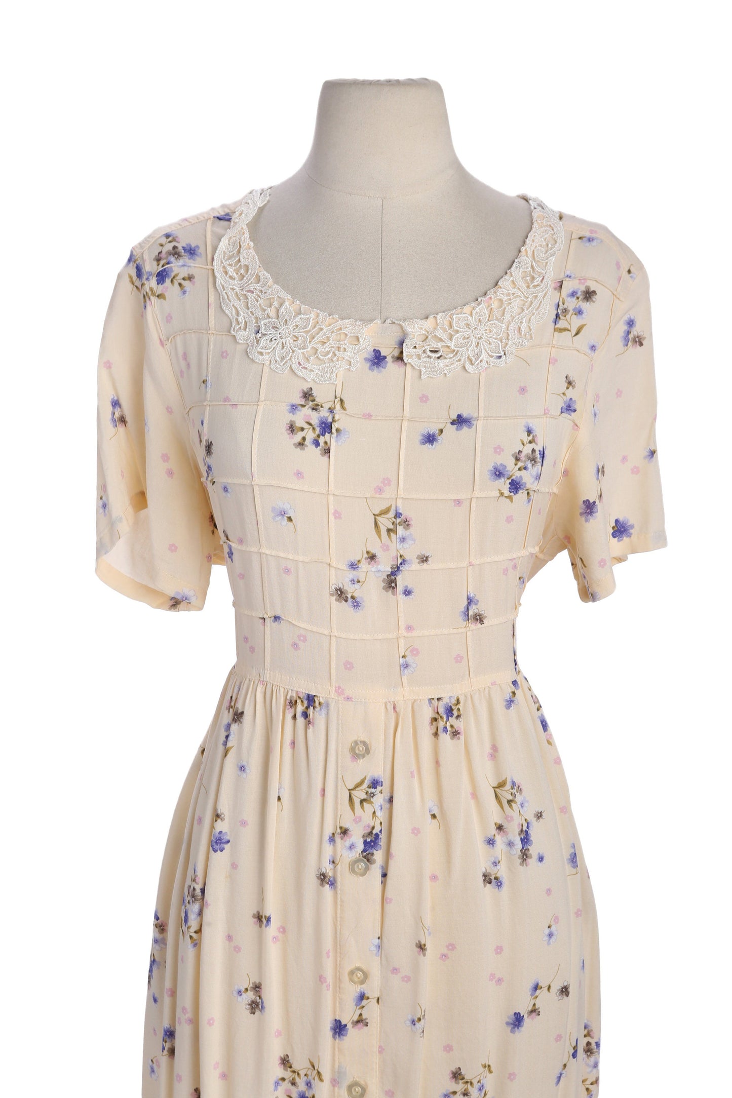 90s Women Floral Print Long Summer Casual Dress by Erika Studio