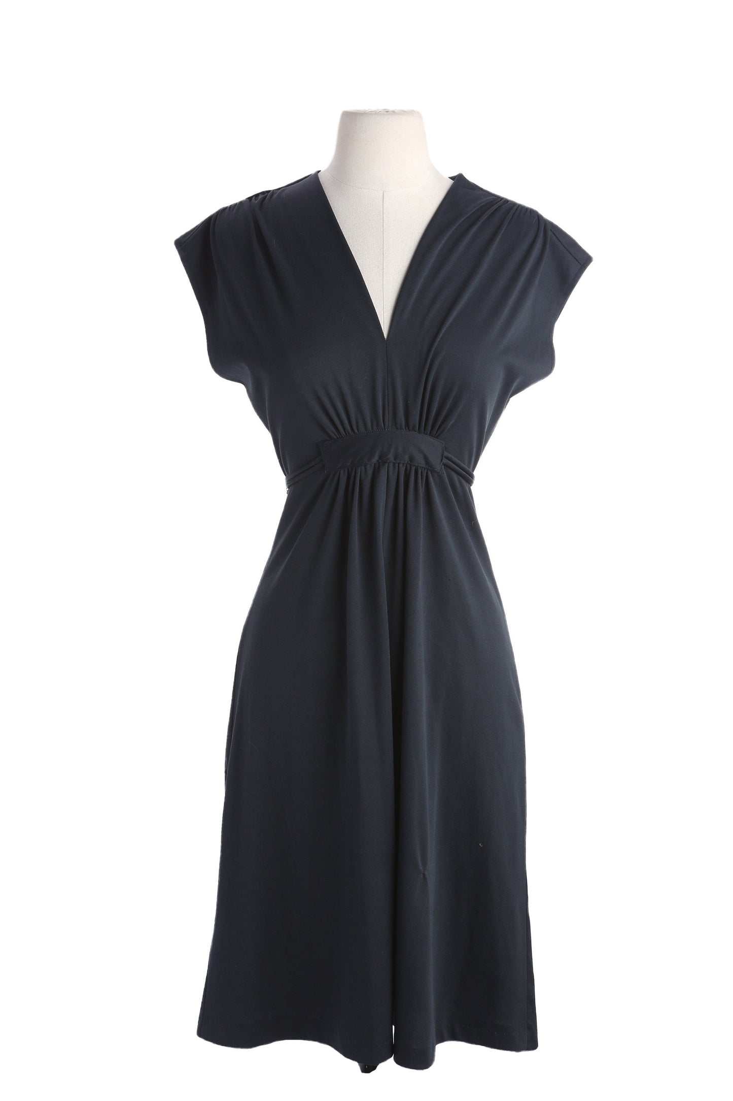 70s Women Blue Casual Polyester Sleeveless Dress by OOPS California