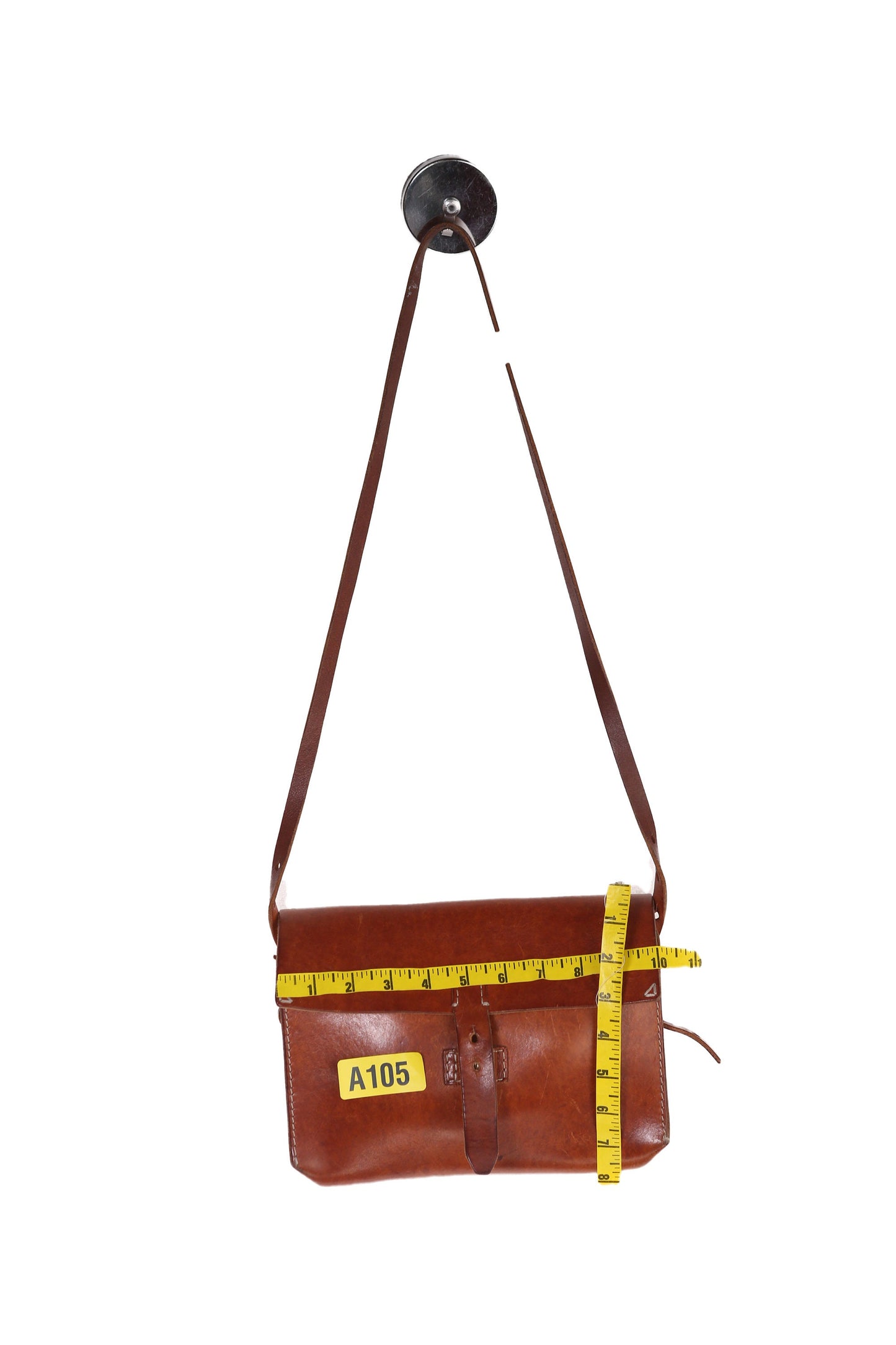 Vintage Leather Satchel Bag - Est Era 1980's - 1990's