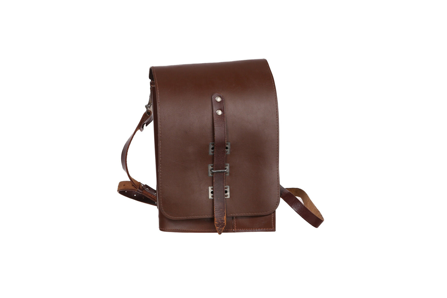 Vintage Leather Mapping Strap Bag