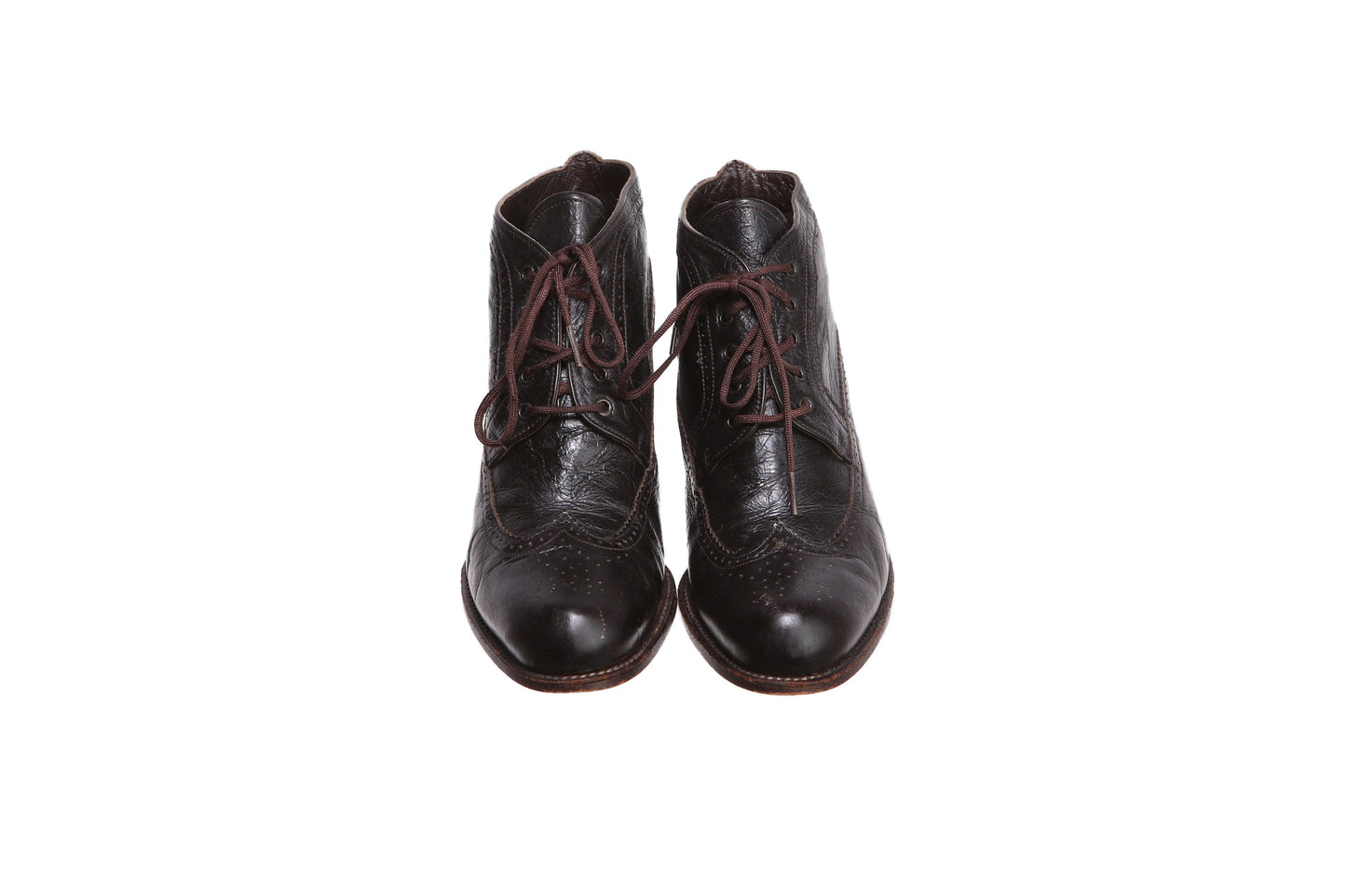 Vintage Women Leather Ankle Boots - Made in France by Stephane Kelian