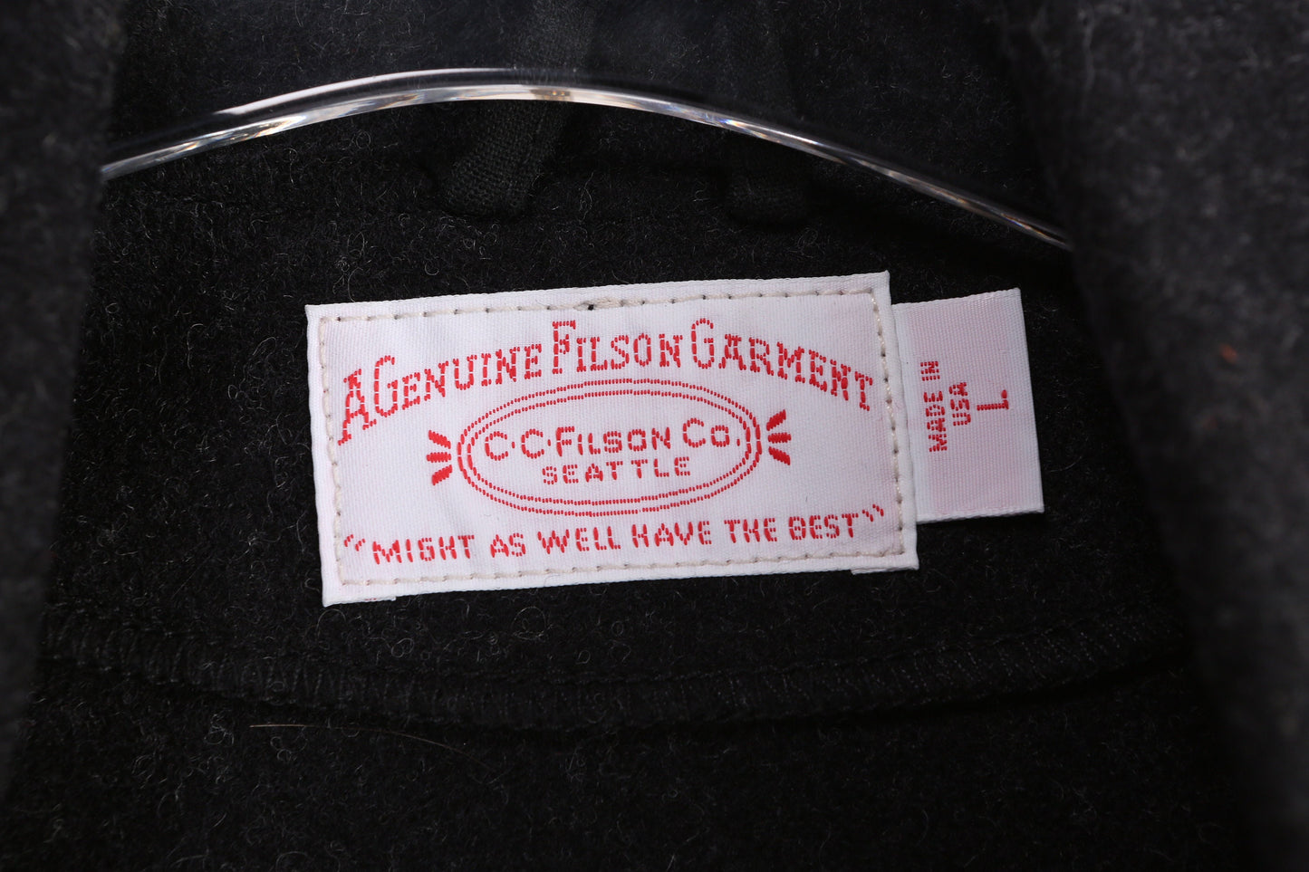 Vintage Men's Black Wool Vest by CC Filson Co. Seattle - Made in USA - Size Large