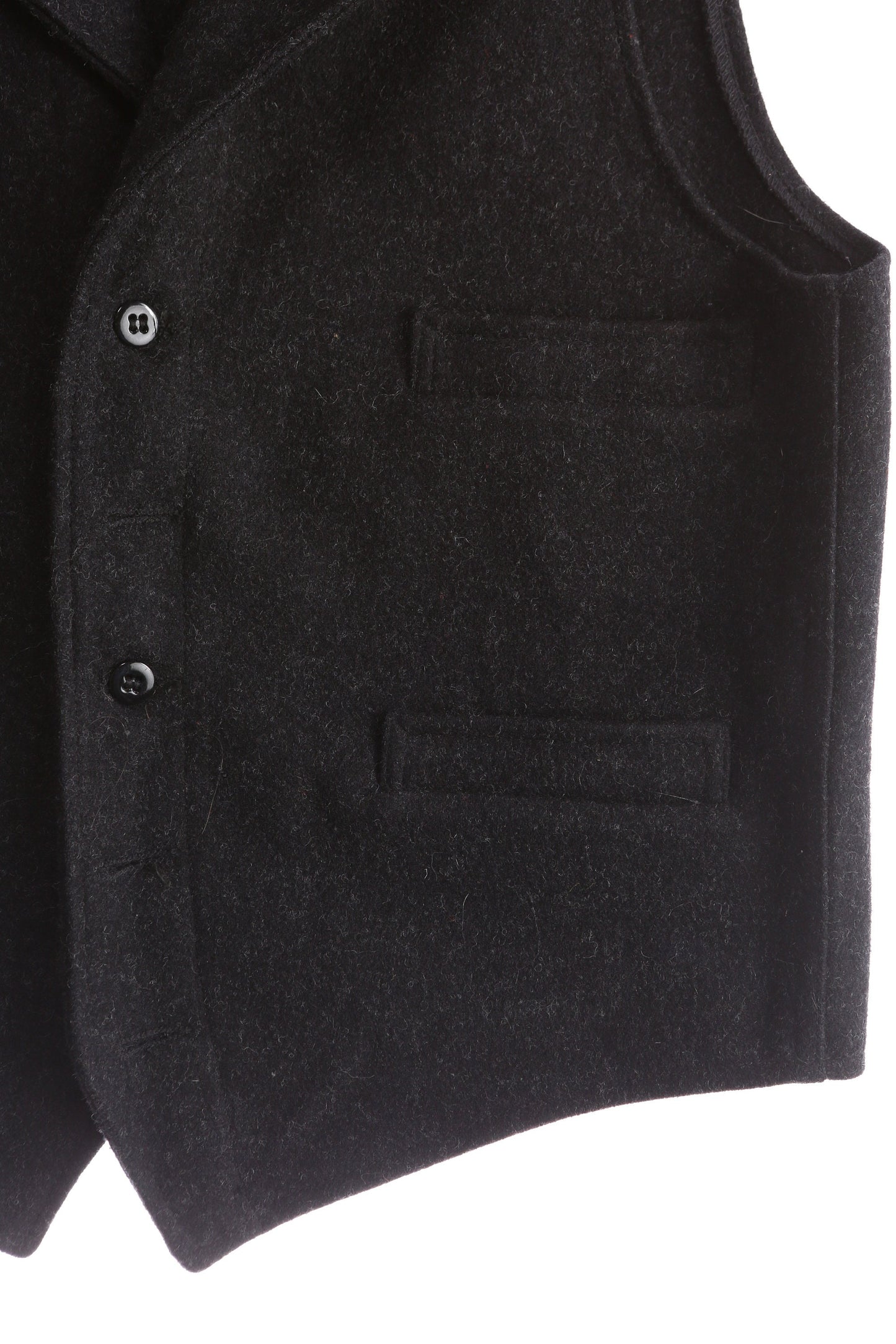 Vintage Men's Black Wool Vest by CC Filson Co. Seattle - Made in USA - Size Large