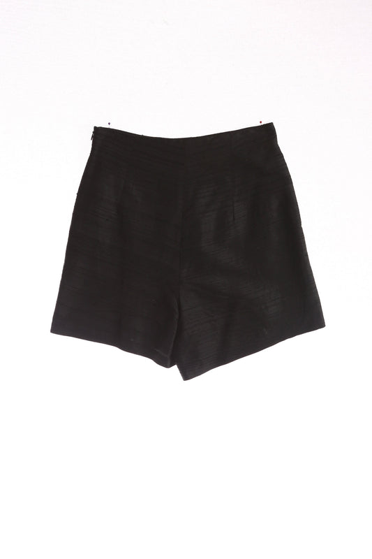 Women Black High Waist Casual Shorts by Meryl Feran Couture - Est Era 80s - 90s