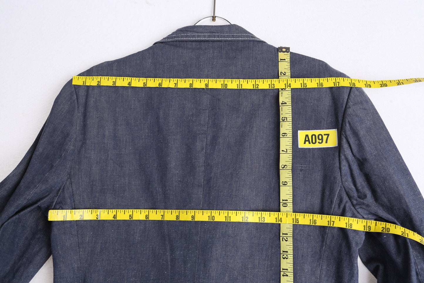 Men's Blue Denim Blazer and Vest Set - Estimated Era 1970's - 1980's